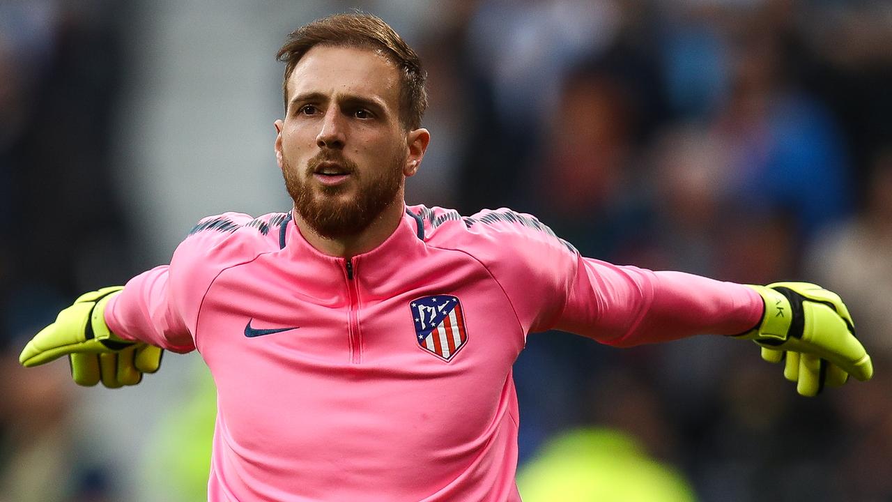 Jan Oblak of Atletico Madrid warms up prior to the UEFA Europa League Final.