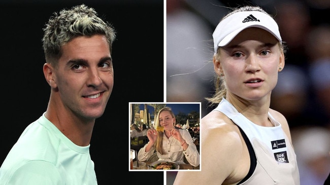 Thanasi Kokkinakis had to clarify a tweet about Elena Rybakina. Pictures: Getty