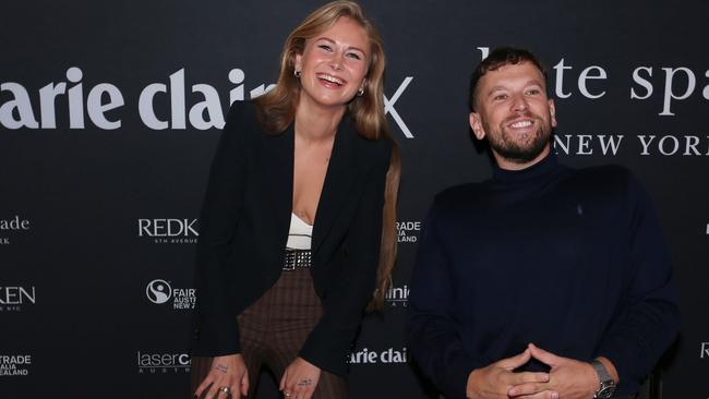 Former Australian of the Year Grace Tame and Dylan Alcott both attended the Marie Claire International Women's Day breakfast. Picture: Lisa Maree Williams/Getty Images