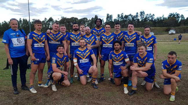 Campbelltown City first grade side after their 78-10 loss to The Oaks Tigers. Picture: Steve Montgomery