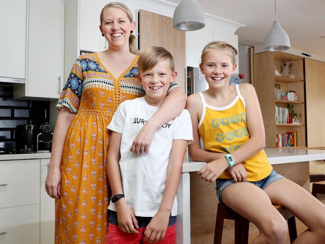 Northmead mum Jenna van Bentum, with her children Bailee, 9, and Jasper, 7, has welcomed the changes. Picture: Jonathan Ng