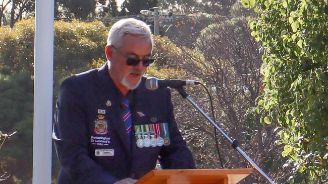 Former Portarlington and St Leonards RSL Sub-Branch president Darren McDonald has been charged with improper use of defence service decoration. Photo: Supplied.