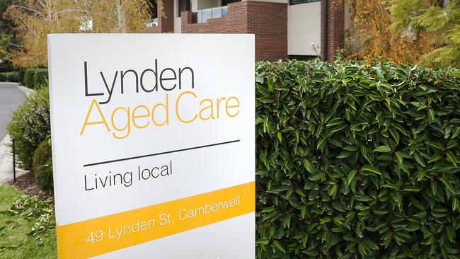 A cluster at Lynden Aged Care in Camberwell grew to three cases on Wednesday. Picture: Ian Currie