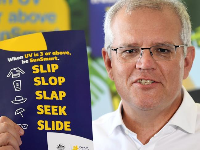 BRISBANE, AUSTRALIA - NewsWire Photos - DECEMBER 21, 2021. Australian Prime Minister Scott Morrison speaks at a press conference at the the Bribie Island Surf Life Saving Club, north of Brisbane. Picture: NCA NewsWire / Dan Peled