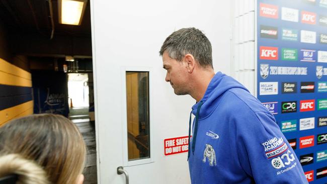 Canterbury-Bankstown Bulldogs coach Cameron Ciraldo fronts the media. Picture: Max Mason-Hubers