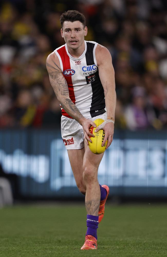 St Kilda is preparing a bumper off to defender Josh Battle. Picture: Darrian Traynor/Getty Images.