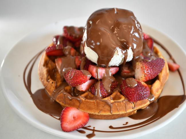 A Nutella waffle dish. Picture: AAP Image/Joel Carrett