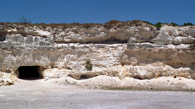 Robben Island quarry where Nelson Mandela and other political prisoners had to work in blinding light and intense heat. The hole in the wall was used as a “toilet” and for clandestine meetings. Picture: Megan Palin.