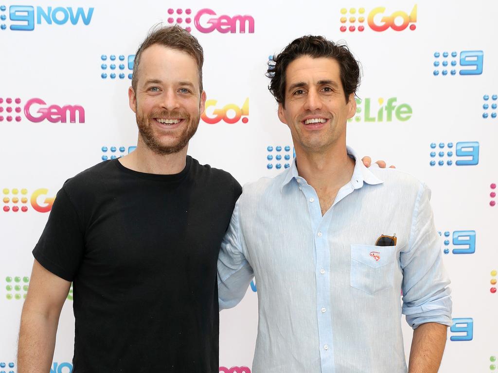 Hamish Blake and Andy Lee at the Logies Recovery Brunch. Picture: Tara Croser