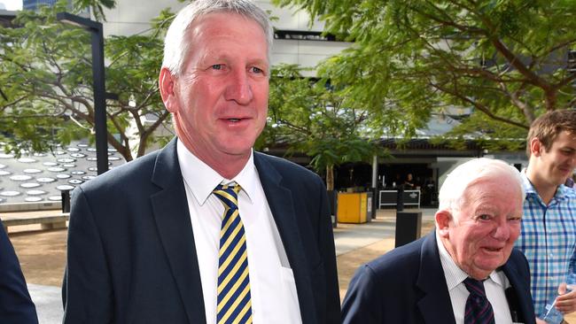 Denis Wagner (left) and his father Henry Wagner (right) say they tried to explain the full story to Jones over the years (AAP Image/Darren England)