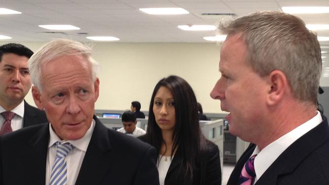 Mr Maher (right) meets with other IT leaders.