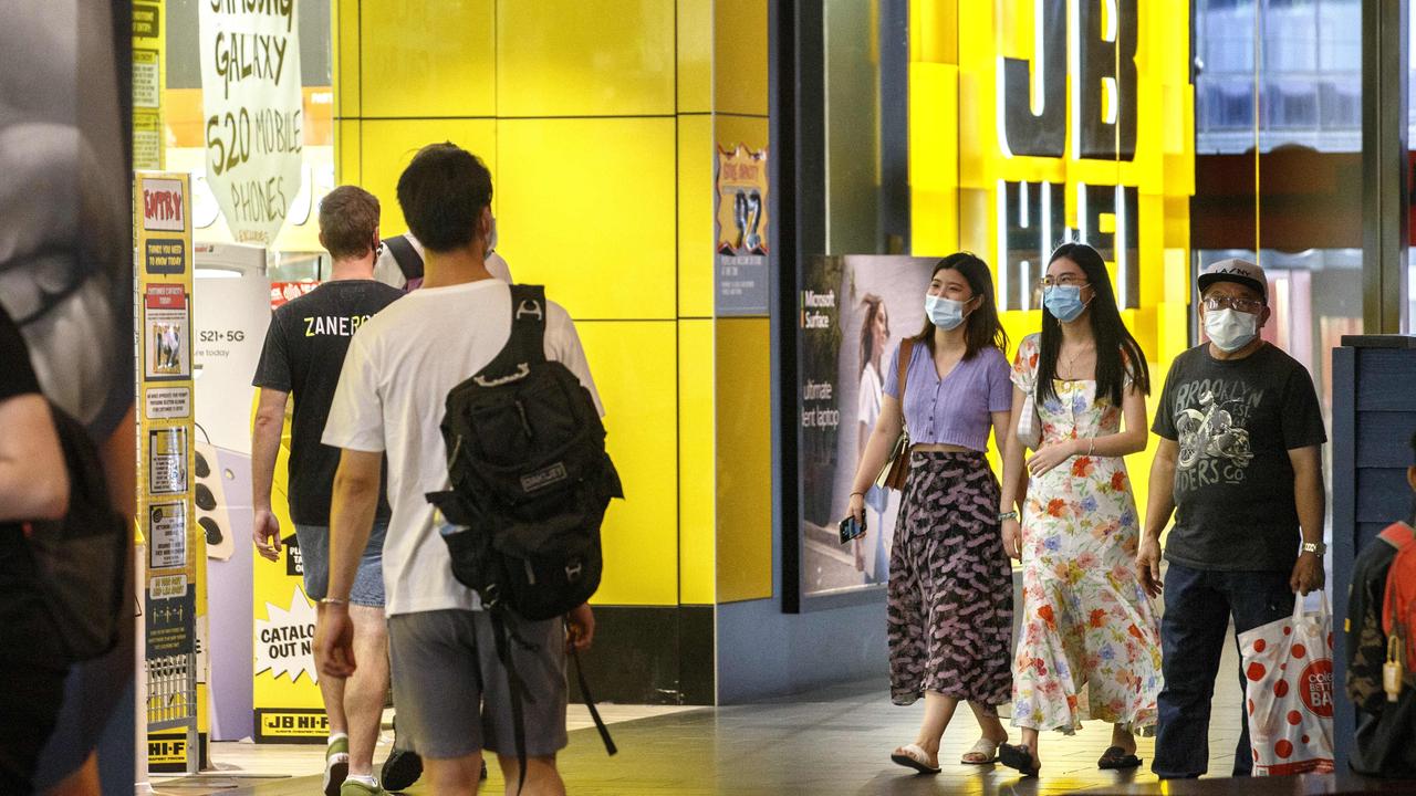 JB Hi-Fi shares fell strongly on slower than hoped quarterly sales. Picture: David Geraghty