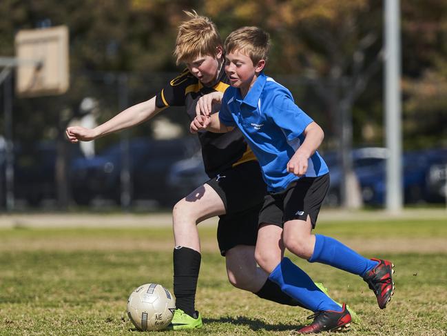 North Eastern versus Hills in the Country Year 7 Boys SAPSASA at Barratt Reserve in West Beach, Monday, Aug. 30, 2021. Picture: MATT LOXTON