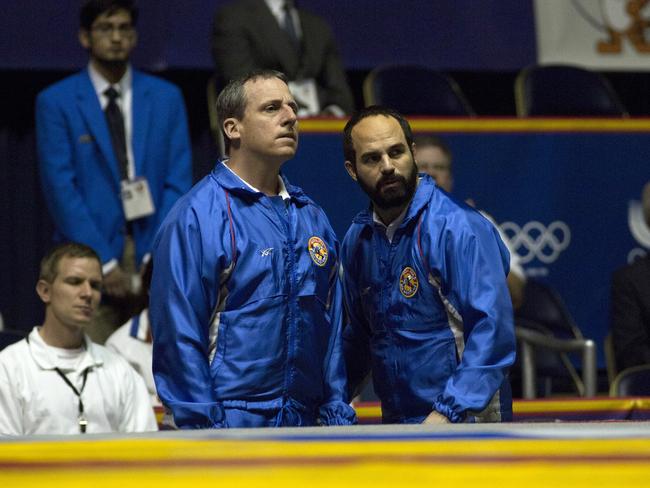 Transformed. Steve Carell, left, and Mark Ruffalo in a scene from "Foxcatcher." Ruffalo was nominated for a Golden Globe for best supporting actor for his role in the film, which is also up for best drama. Picture: AP Photo/Sony Pictures Classics,