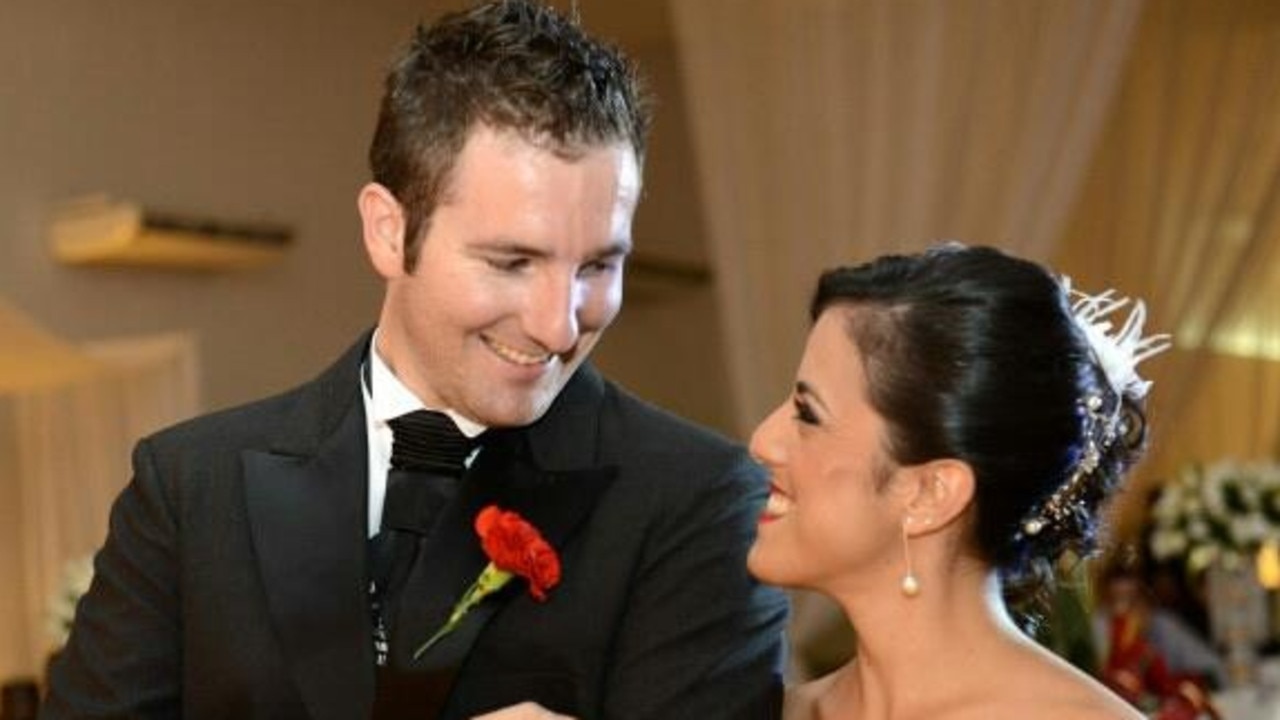 University of Southern Queensland psychology and counselling lecturer and researcher Raquel Peel on her wedding day in 2012 to Matthew.