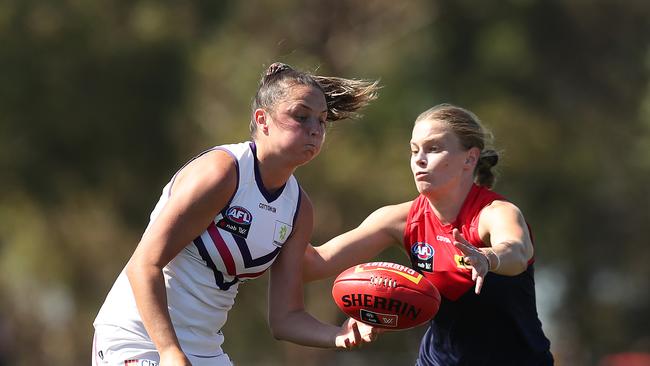 Fremantle and West Coast could be on the road for the entire AFLW season. Picture: Graham Denholm/Getty Images