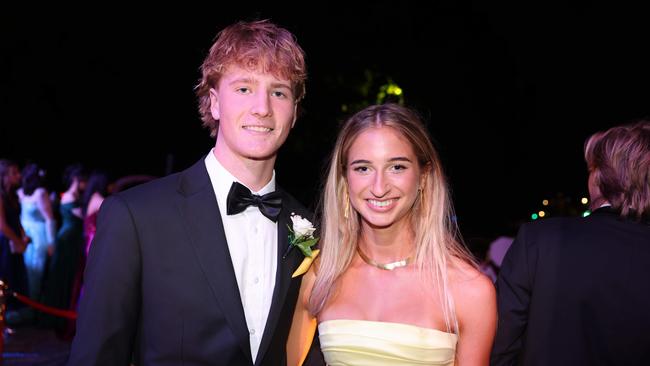 Robert Barber and Ava Quinn at the Emmanuel College class of 2025 formal at HOTA for Gold Coast at Large. Picture, Portia Large.