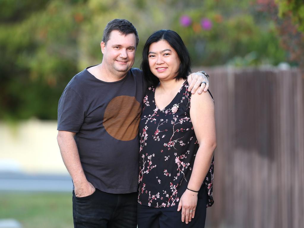 Marelynda and Anthony Dorsett said they were “offended” when Kmart photo kiosk banned the words ‘Christian’, ‘God’ and ‘Jesus’. Picture: Sue Graham