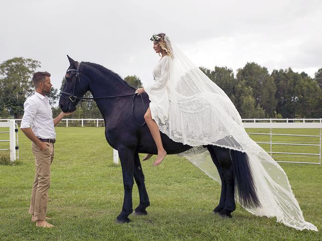 Pete Evans and Nicola Robinson on their wedding day. Picture: Supplied/New Idea