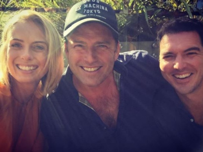 Karl Stefanovic at his birthday with Peter and Sylvia.