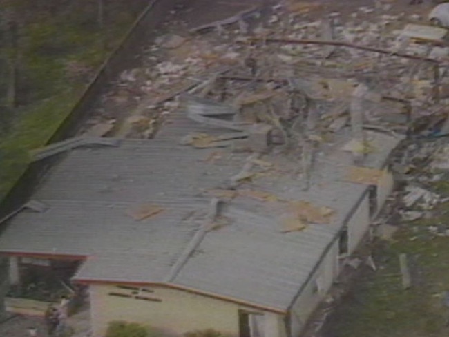 The Jehovah's Witness church hall after the 1985 attack