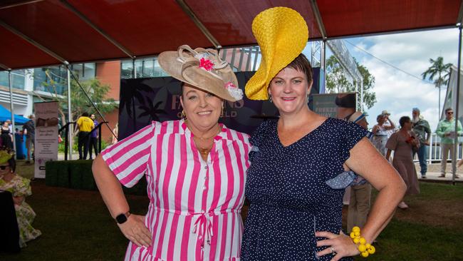 Zan Lewarn and Kristie Powell at the 2024 Darwin Cup. Picture: Pema Tamang Pakhrin