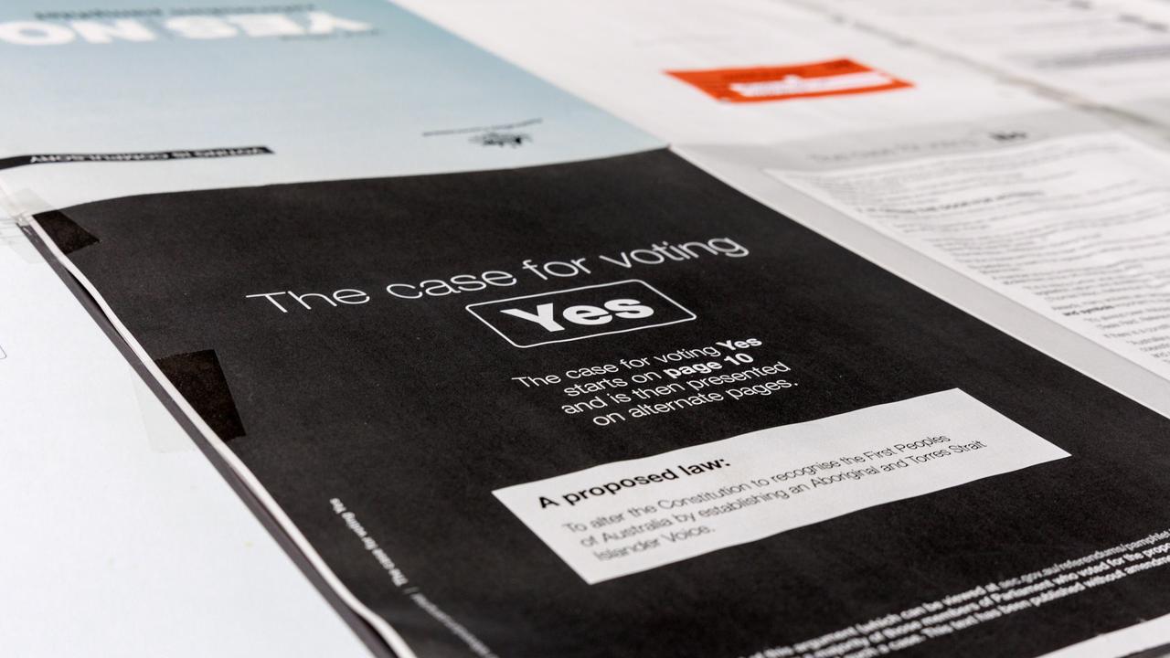 The Yes pamphlet for the Voice referendum. Picture: David Geraghty/NCA NewsWire