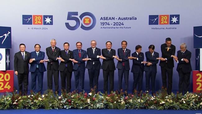 The 10 ASEAN nation leaders, plus Anthony Albanese and the ASEAN secretary-general were treated to a $44,000 performance. Picture: Supplied