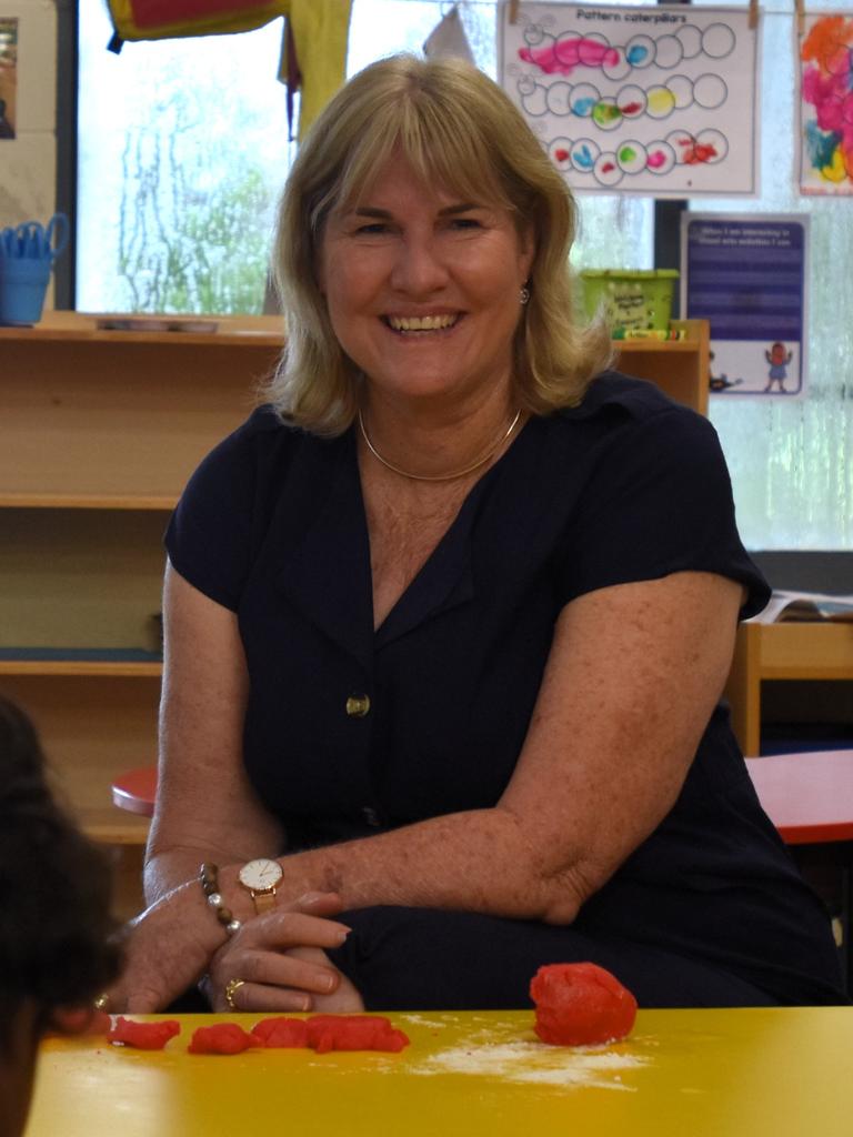 Chief Minister and former Education Minister Eva Lawler at Gunbalanya School. Picture: Sierra Haigh