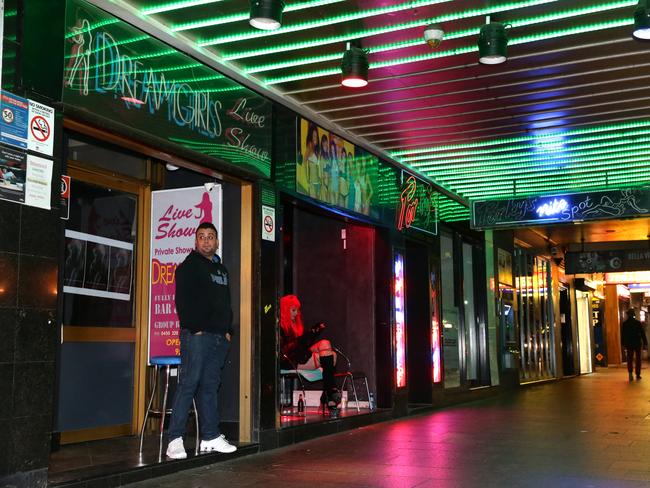 Kings Cross strip club Dreamgirls is now operating without a liquor licence but Showgirls can still sell alcohol. Picture: Bill Hearne