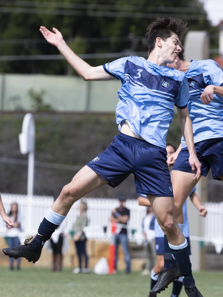 First XI football Brisbane Grammar School vs Brisbane Boys College. BGS #3. August 8, 2020. Picture: Renae Droop