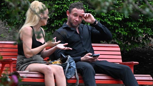 Ex-pro surfer Lawson Hayles outside the Supreme Court on Thursday. Picture: Lyndon Mechielsen/Courier Mail