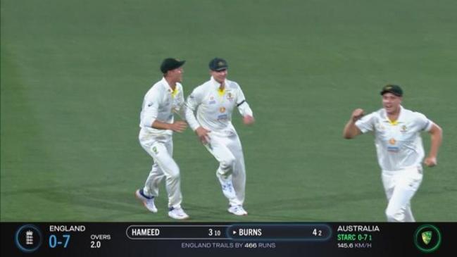 Wicket: England, Rory Burns - 17 Dec 21