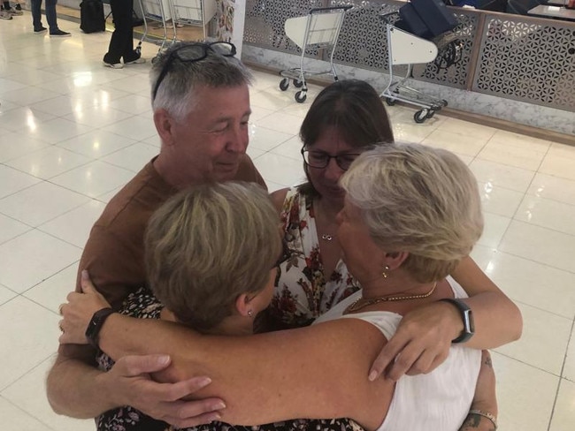 Suzy Fraser and her siblings farewell.