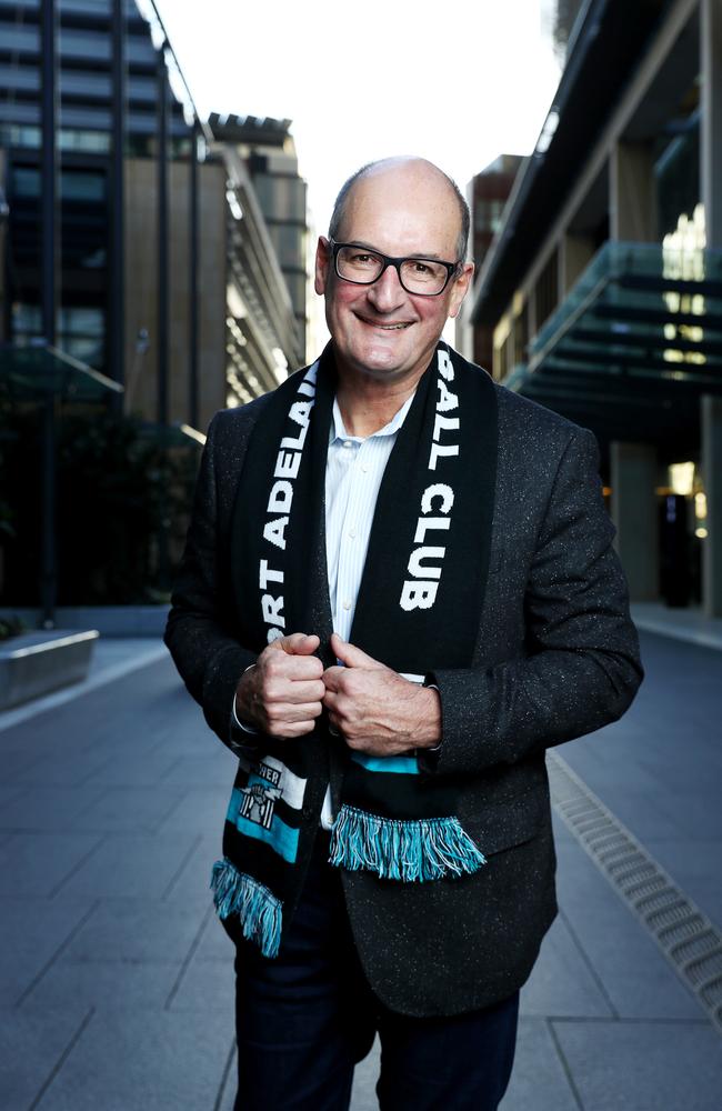 David Koch is also the chairman of the Port Adelaide AFL football team. Picture: Hollie Adams