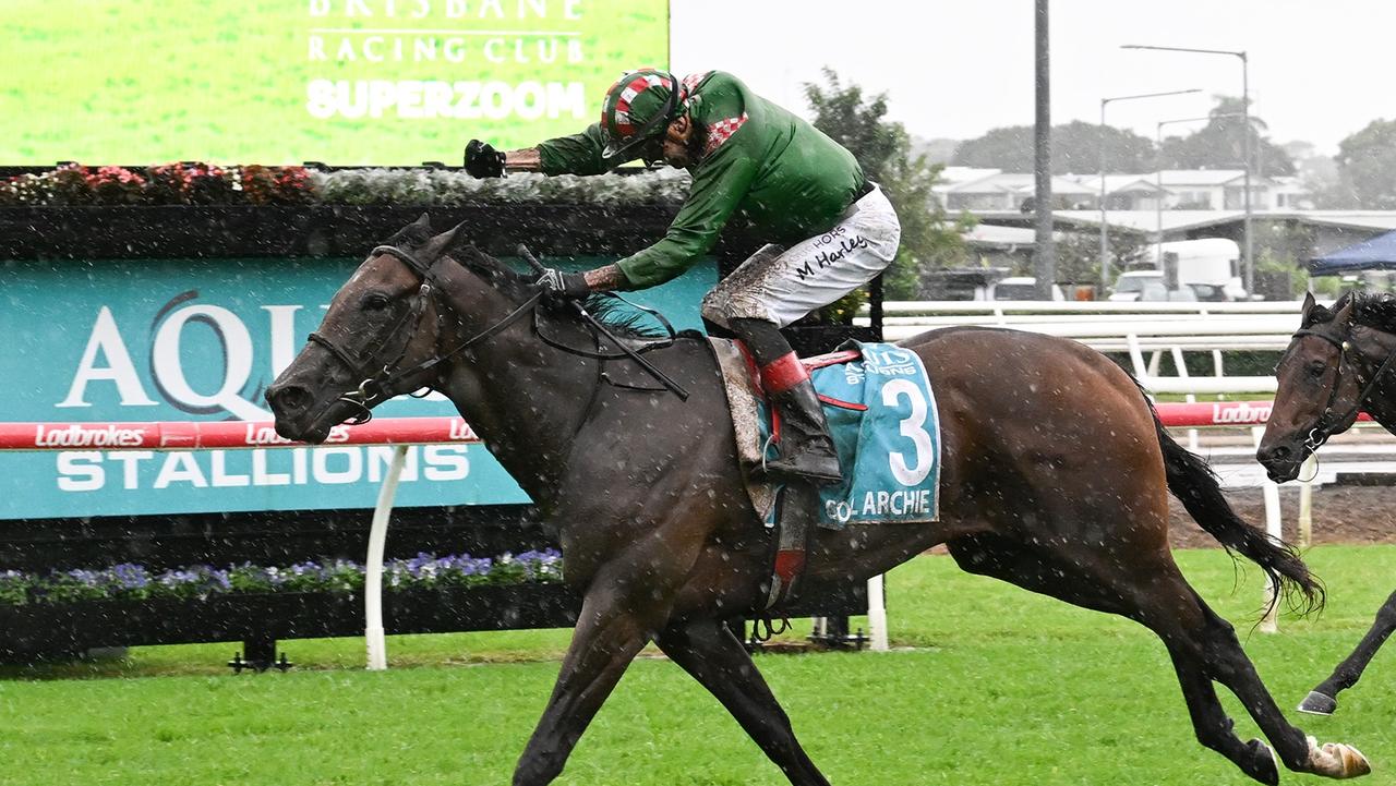 Cool Archie unleased a powerful finish to win the Group 2 BRC Sires' Produce Stakes at Eagle Farm. Picture: Trackside Photography