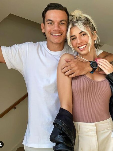 Daniel Rioli and girlfriend, Paris Lawrence. Picture: Instagram