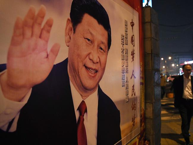 Xi Jinping’s name was added to the Communist Party’s constitution at a defining congress. Picture: Greg Baker/AFP