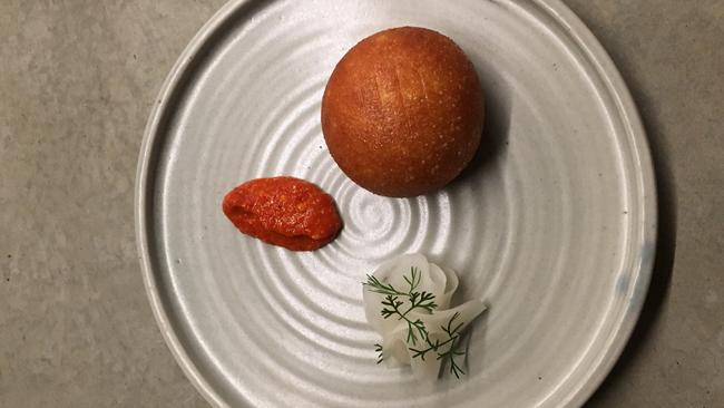 An instant classic: beef rendang bun with fermented sambal, pickled radish