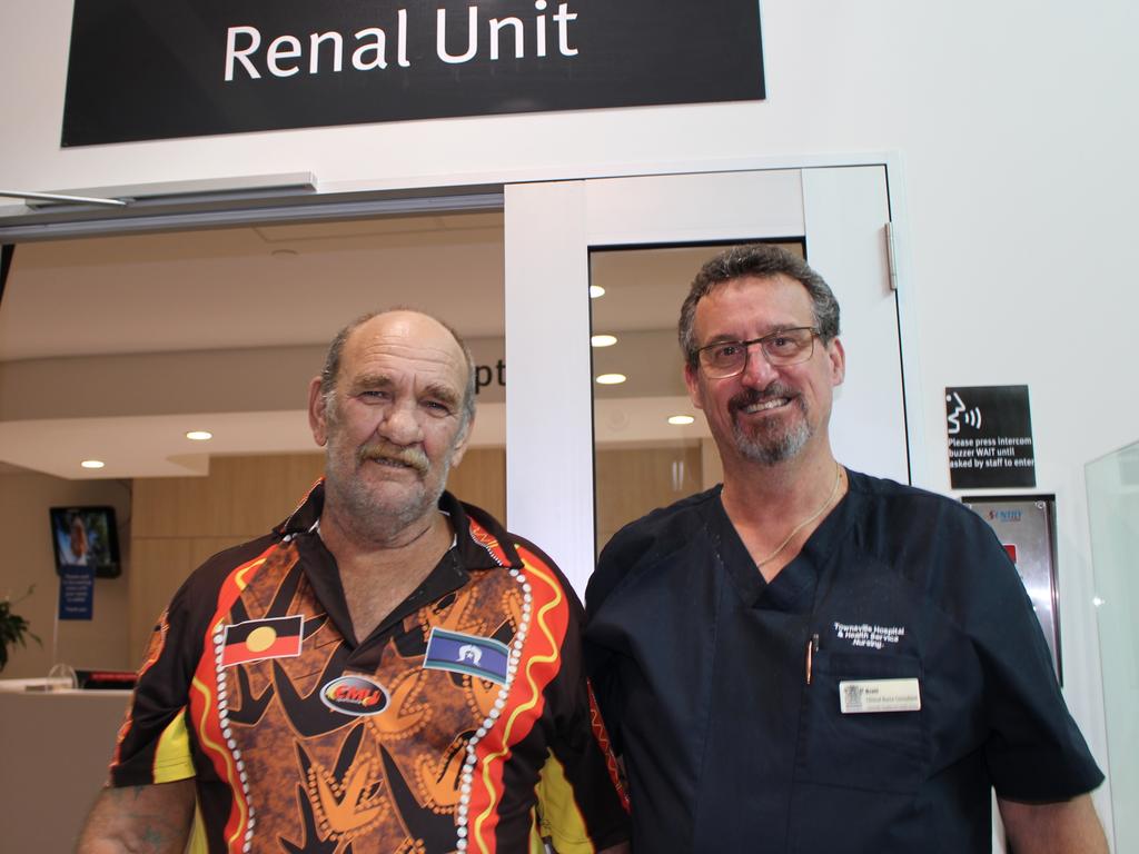 Bevan Gosling and clinical nursing consultant Brett Carruthers at Townsville Hospital and Health Service