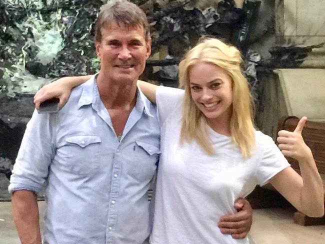 Richard Norton with Margot Robbie. Picture: Supplied