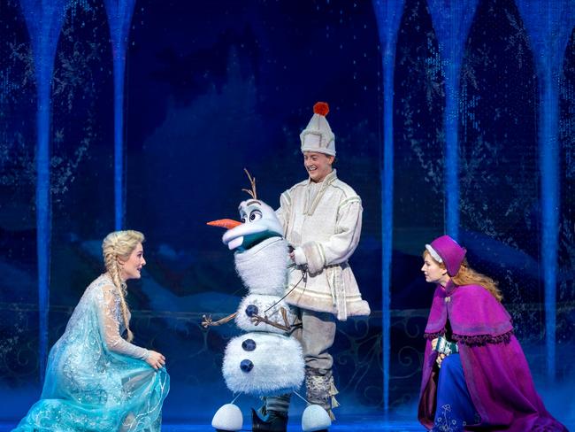 Jemma Rix, Matt Lee and Courtney Monsma in Frozen. Picture: Lisa Tomasetti