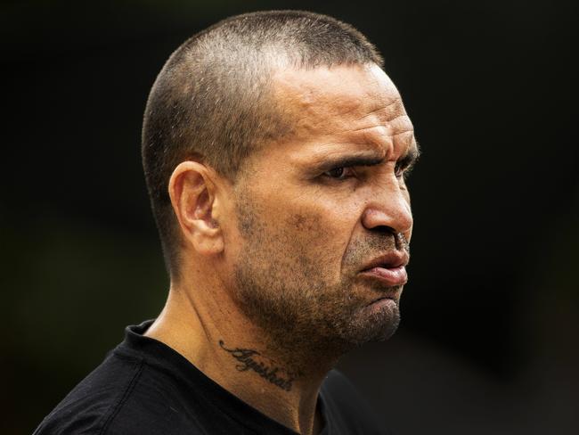 Anthony Mundine wants the entire Australian anthem to be rewritten. Picture: NCA NewsWire / Jenny Evans