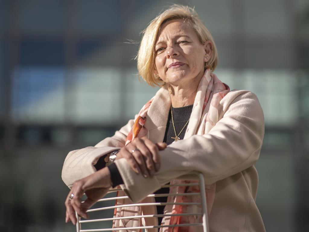 Janene, an early childhood educator, has come to Canberra for the jobs summit as part of a group of workers joining the peak union body. Picture: NCA NewsWire / Gary Ramage