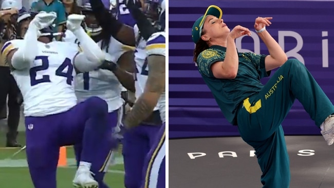 Cam Bynum with the 'Raygun' celebration