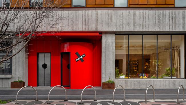 Entrance to the StandardX hotel in Fitzroy, Melbourne.