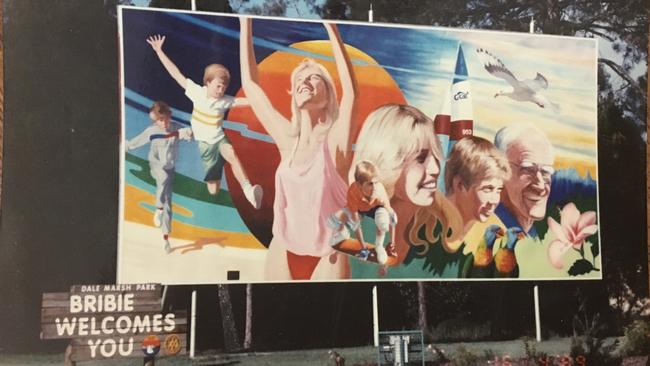 The first Bribie mural by Dale Marsh and Dig Mahr.