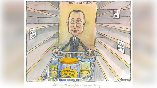 Mengniu chief Jeffrey Lu Minfang. Illustration: John Spooner.