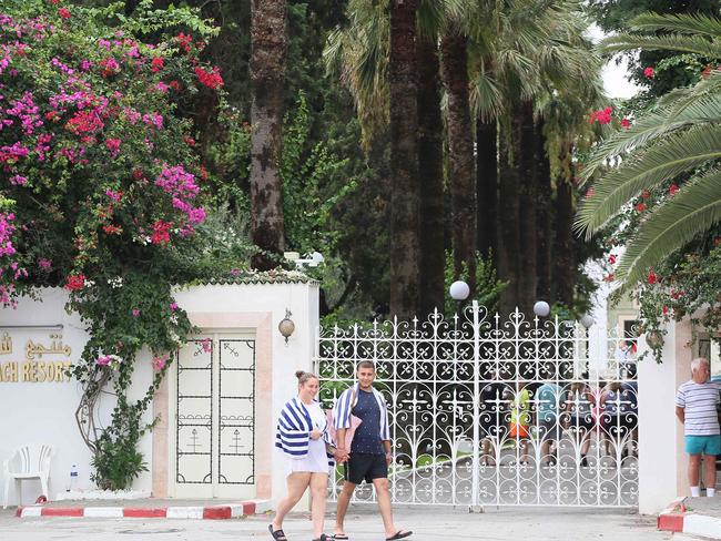 Les Orangers hotel in Tunisia has reportedly been holding Thomas Cook customers ‘hostage’ over unpaid debts. Picture: Anis Mili/AFP