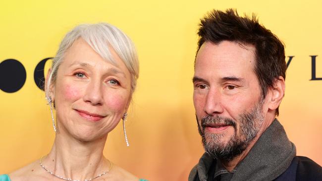 LOS ANGELES, CALIFORNIA - APRIL 13: Alexandra Grant (L) and US actor Keanu Reeves (R) attend the MOCA Gala 2024 at The Geffen Contemporary at MOCA on April 13, 2024 in Los Angeles, California. (Photo by Momodu Mansaray/Getty Images)